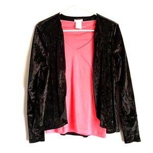 Black velvet blazer